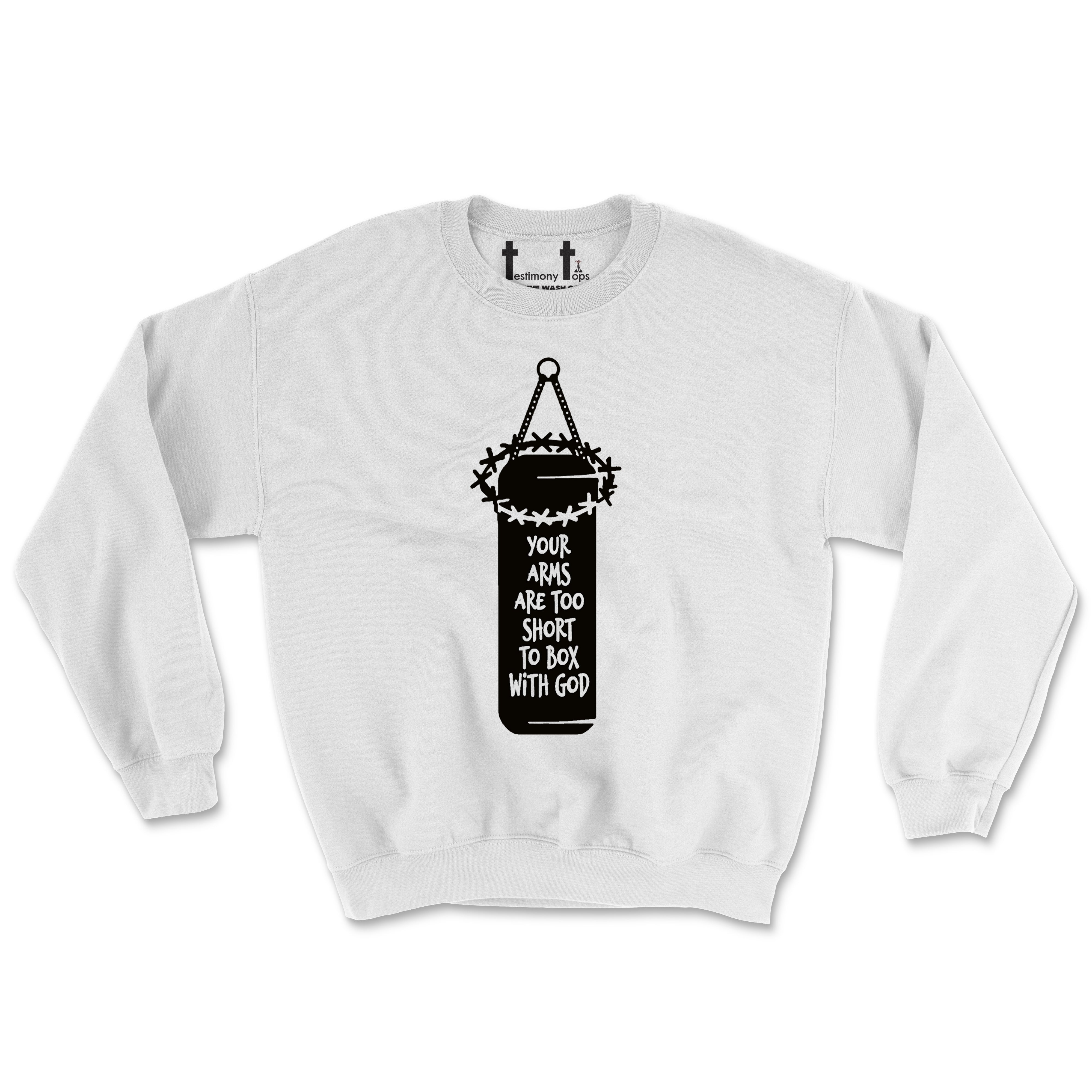 YOU CAN'T FIGHT GOD (UNISEX FIT) CREWNECK. 30% OFF FOR A LIMITED TIME