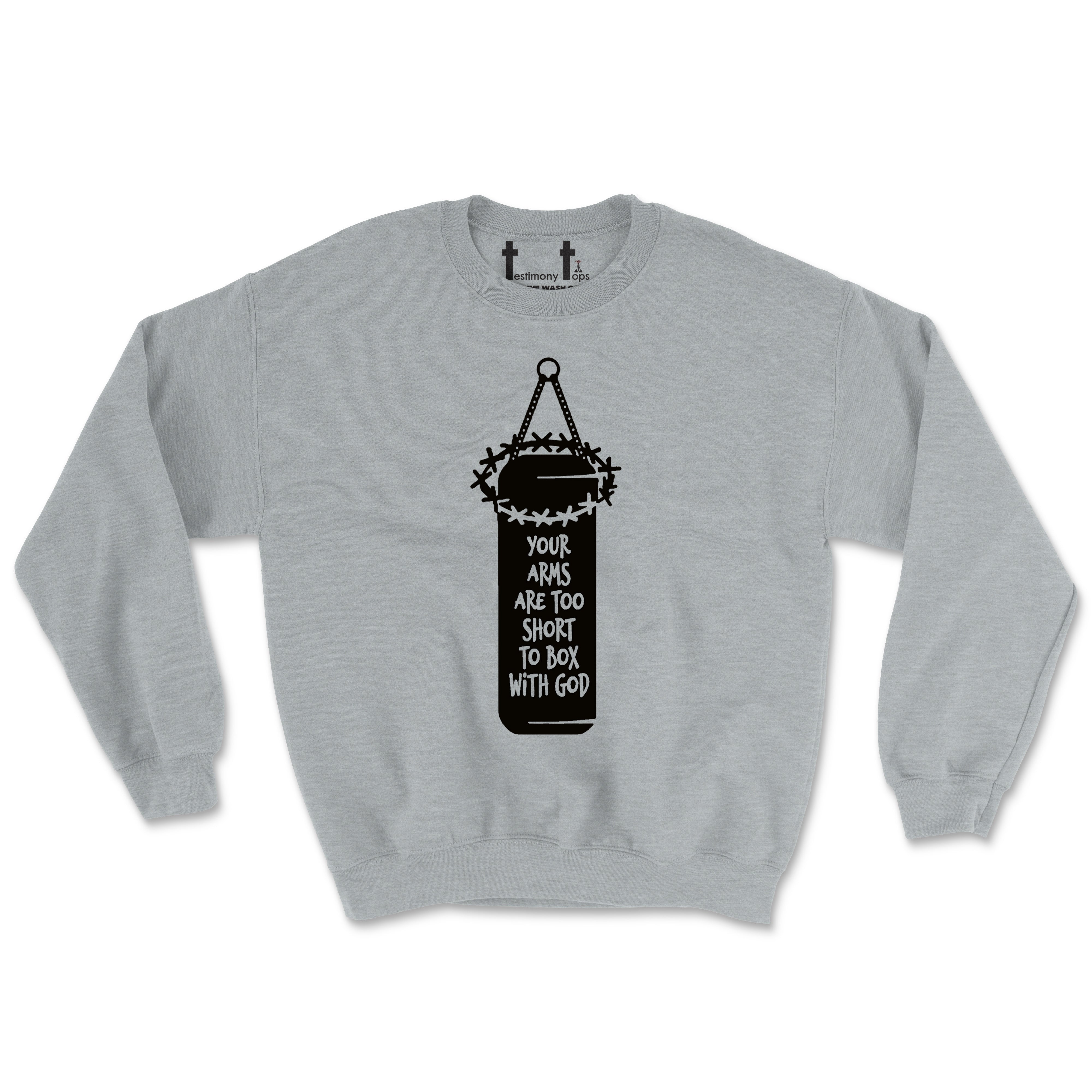 YOU CAN'T FIGHT GOD (UNISEX FIT) CREWNECK. 50% OFF FOR A LIMITED TIME
