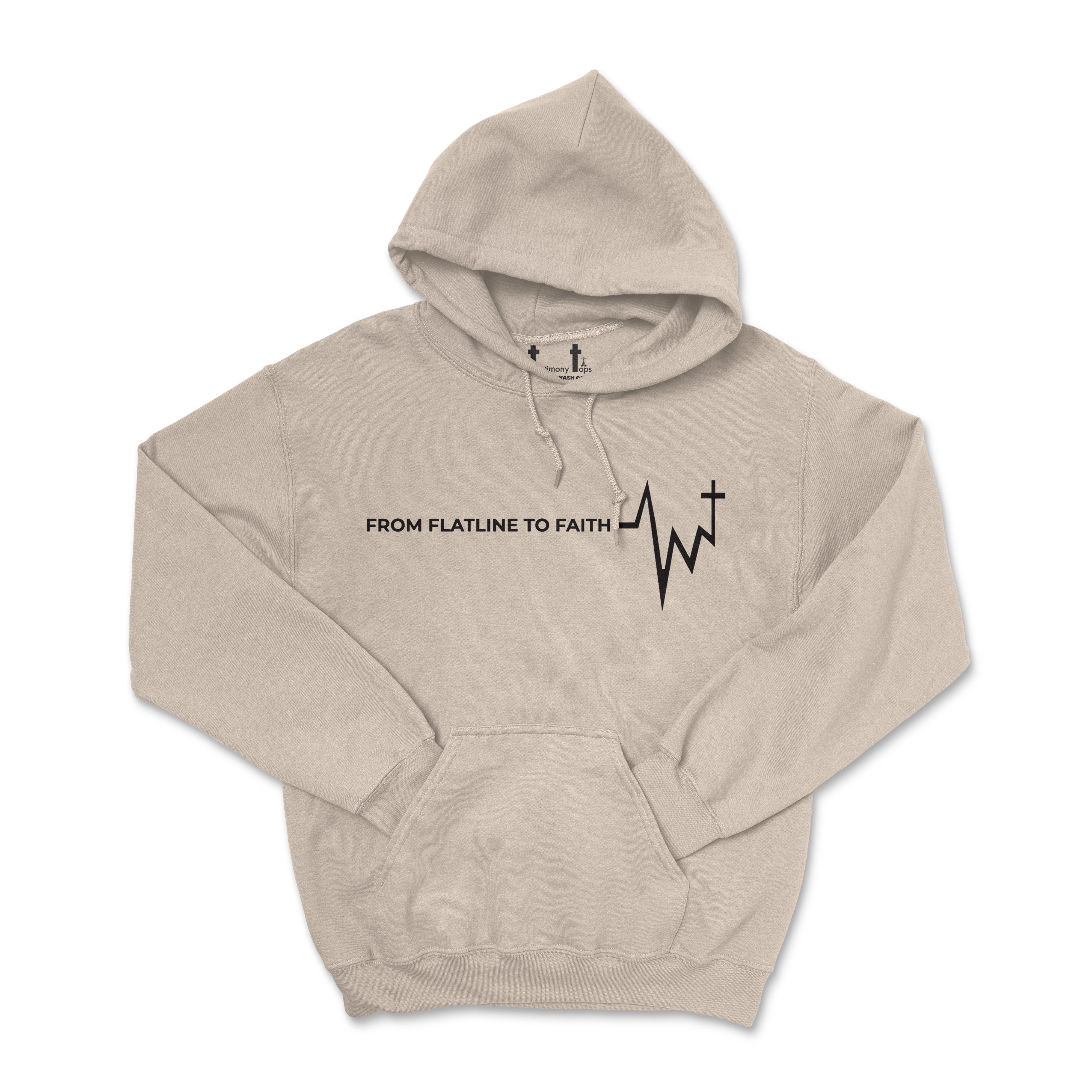 FLATLINE TO FAITH (UNISEX FIT) HOODIE. 30% OFF FOR A LIMITED TIME
