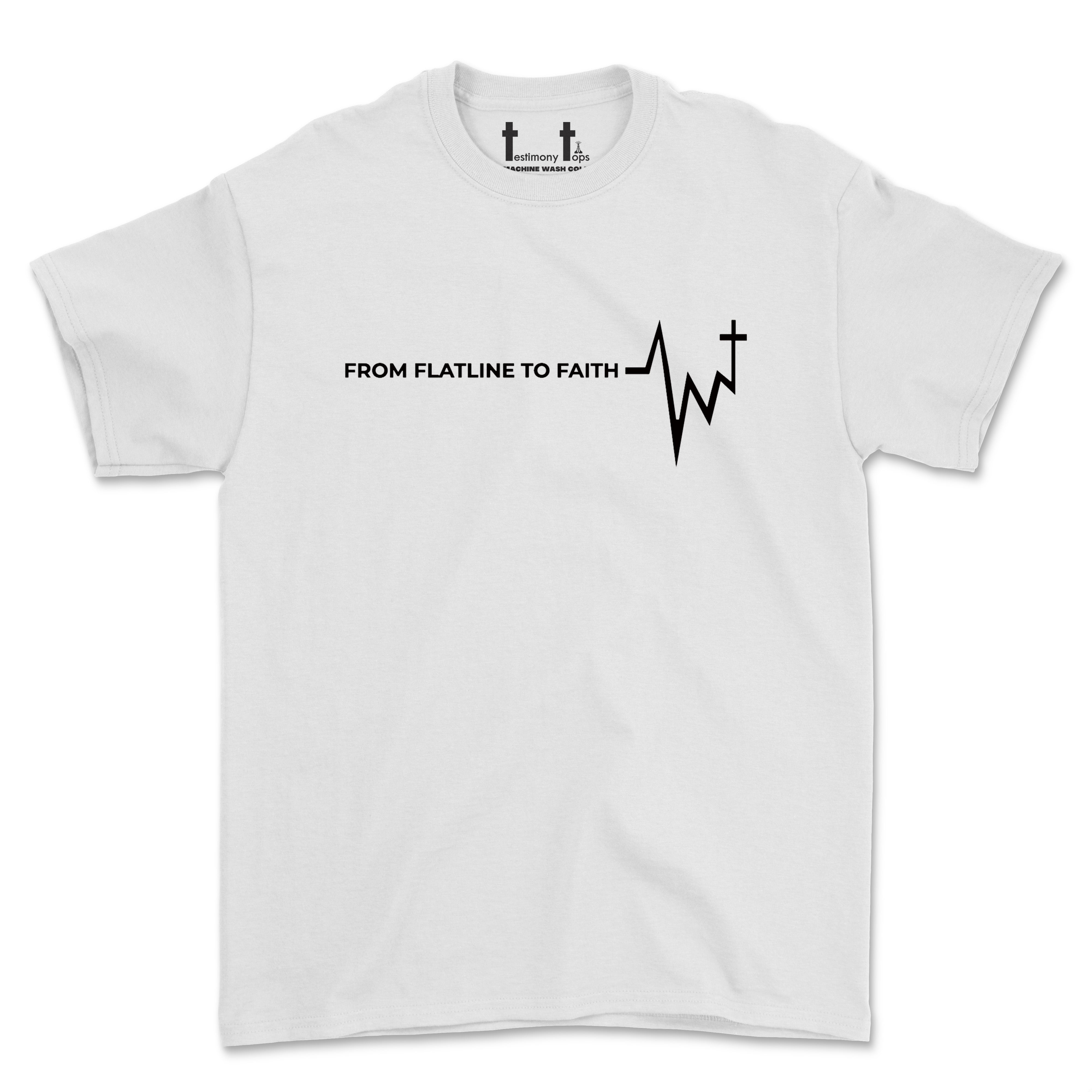FLATLINE TO FAITH (UNISEX FIT) TEE. 30% OFF FOR A LIMITED TIME