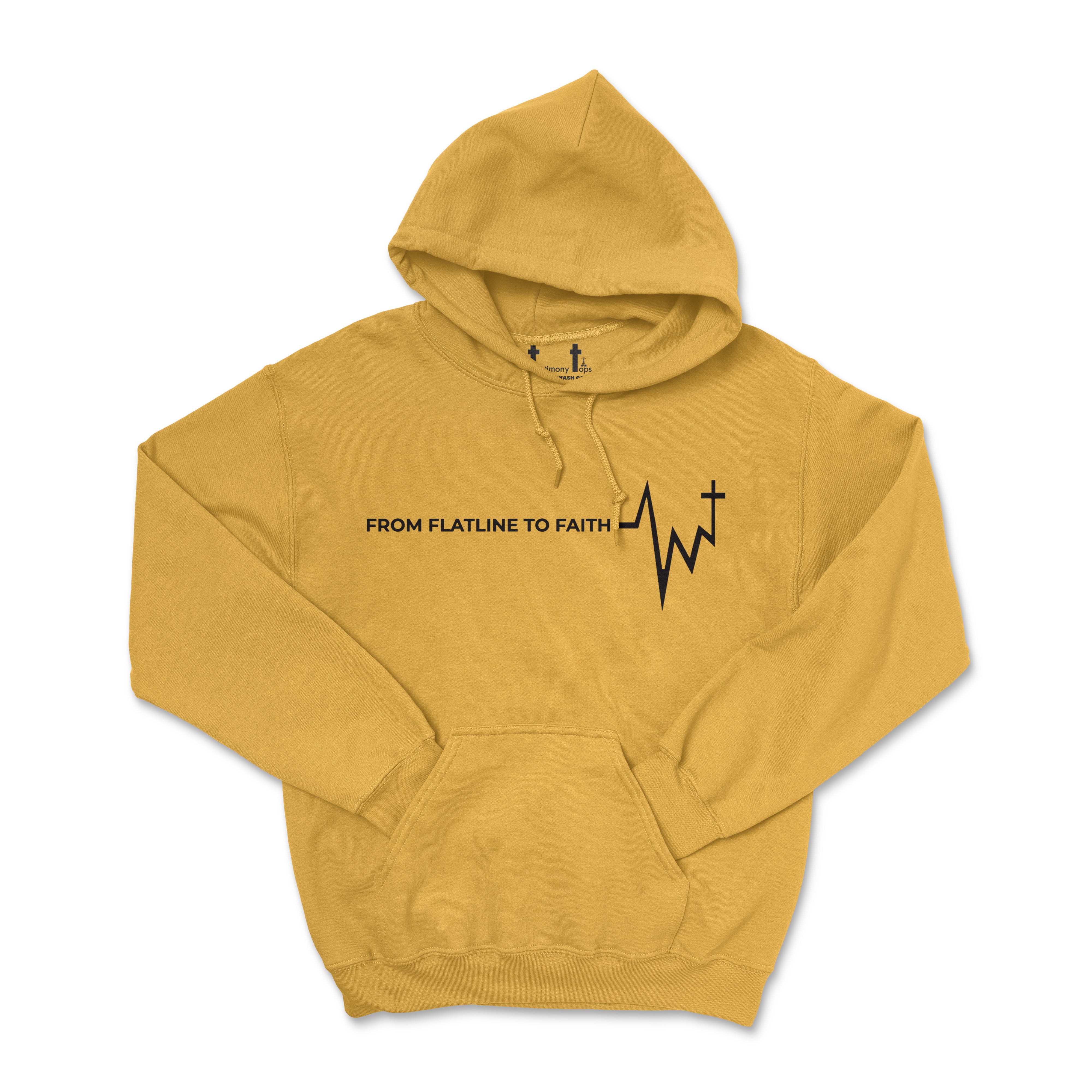 FLATLINE TO FAITH (UNISEX FIT) HOODIE. 30% OFF FOR A LIMITED TIME