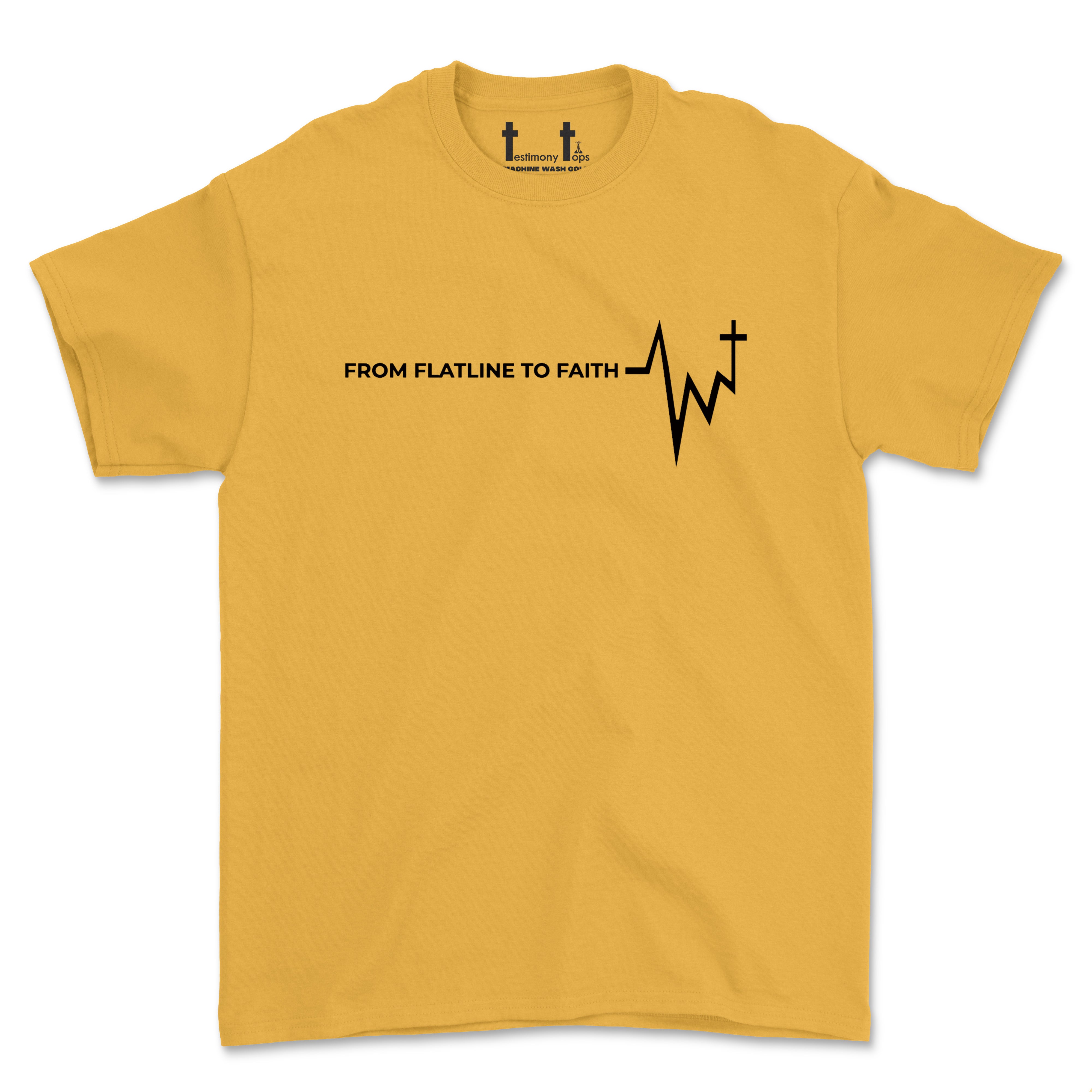 FLATLINE TO FAITH (UNISEX FIT) TEE. 30% OFF FOR A LIMITED TIME