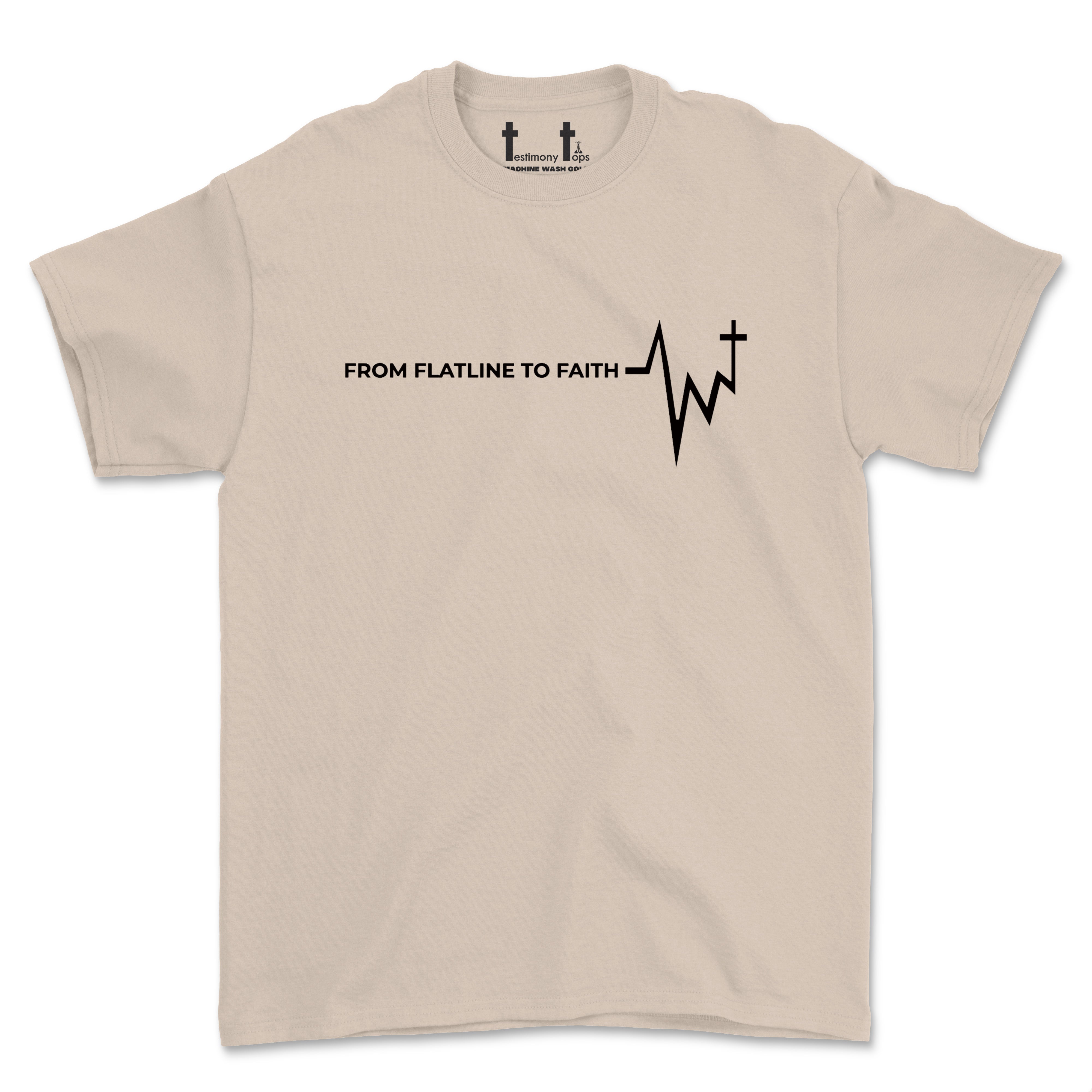FLATLINE TO FAITH (UNISEX FIT) TEE. 30% OFF FOR A LIMITED TIME